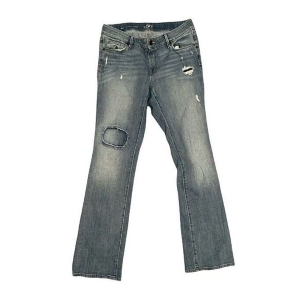 Loft Womens Size 29/8 Curvy Skinny Distressed‎ Jeans
